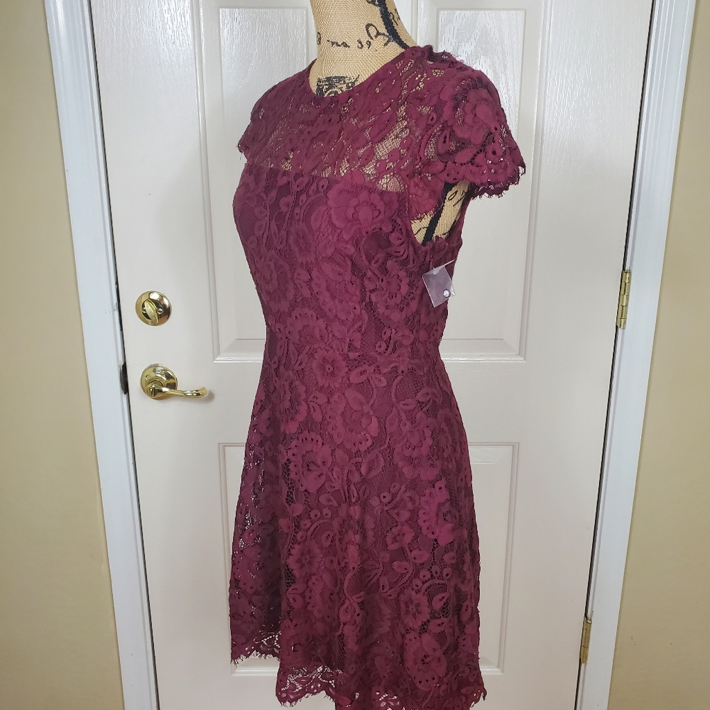 Show Me Your Mumu Alice Maroon Floral Dress - Picture 4 of 8